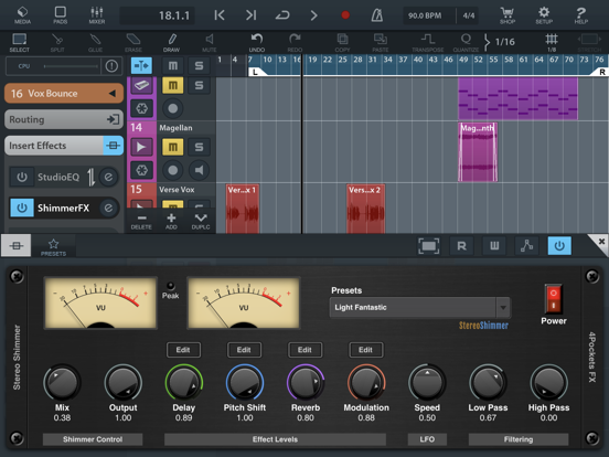 Shimmer AUv3 Audio Plugin iPad app afbeelding 2