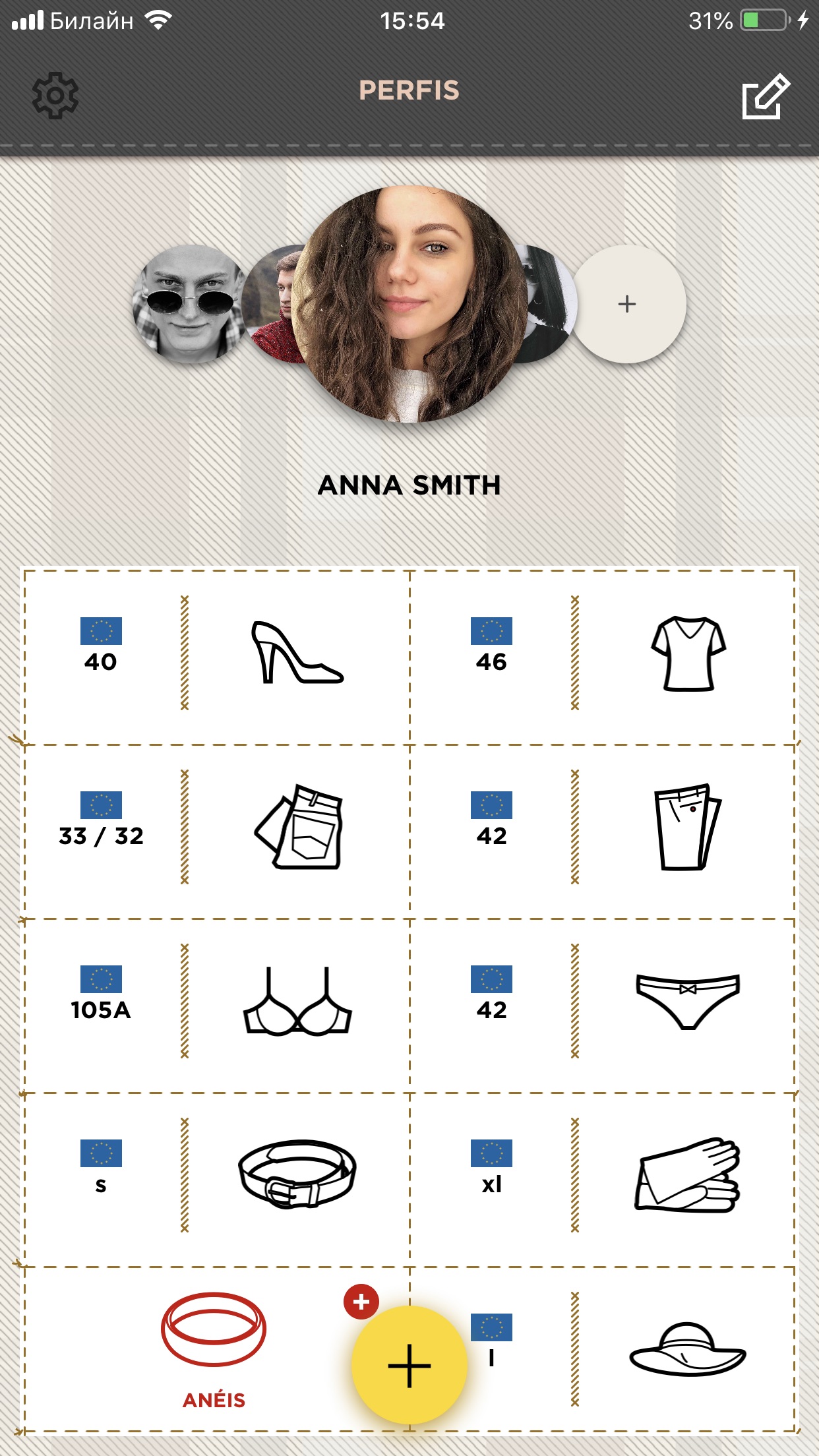 Screenshot do app Sizer – Clothes That Fits