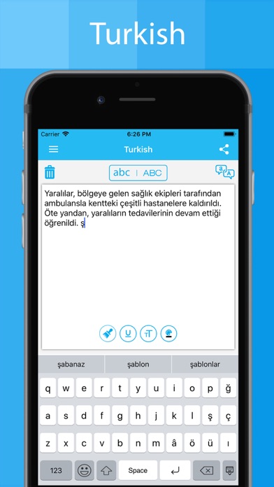 Screenshot #2 pour Turkish Keyboard - Translator