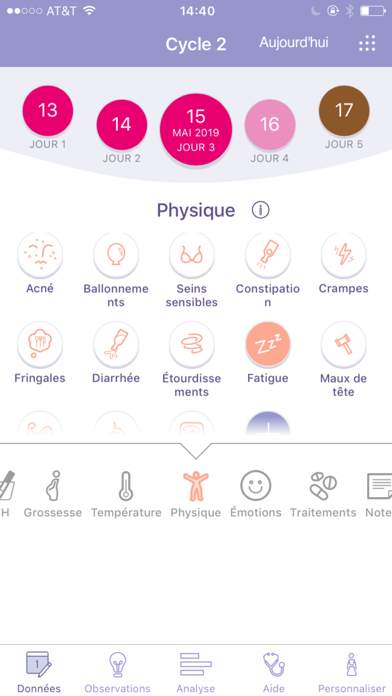 Screenshot #3 pour Suivez vos cycles avec FEMM