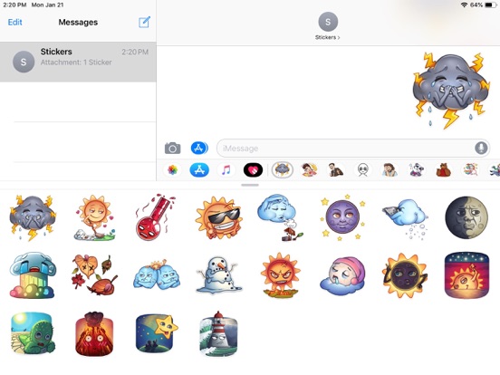 Screenshot #4 pour Weather Emoji Funny Stickers