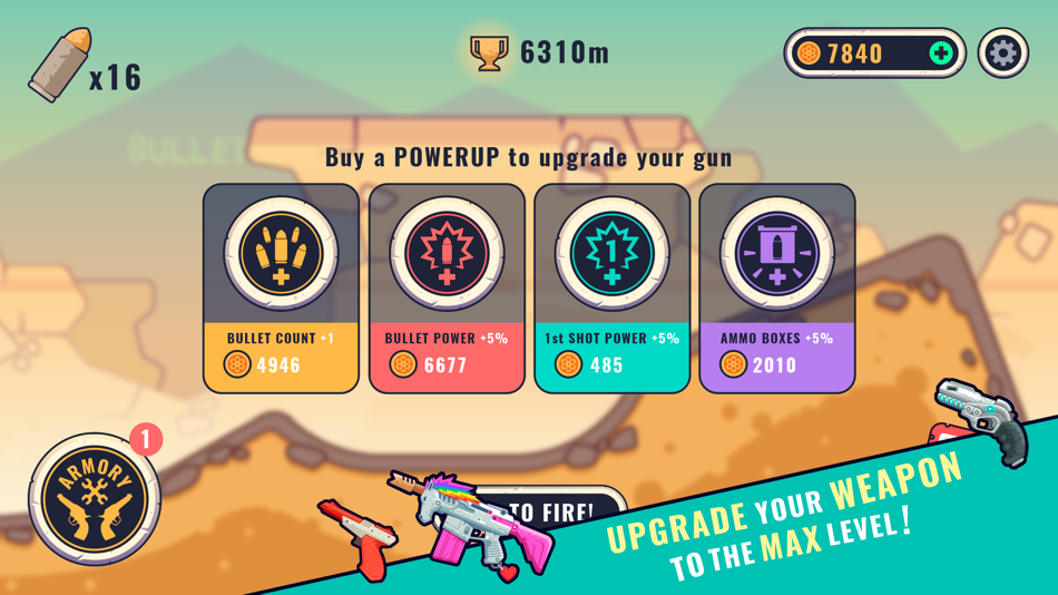 #2. GunSpin (iOS) 由: MiniJuegos.com
