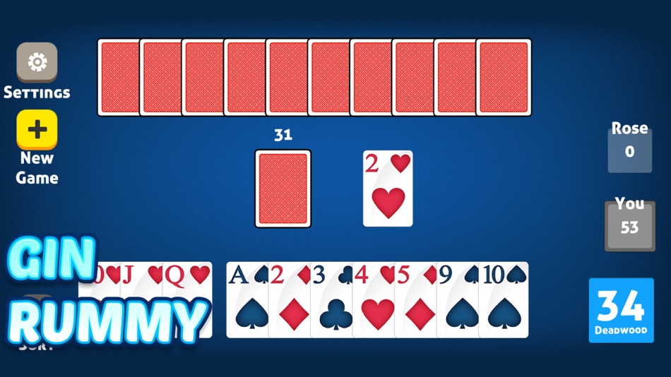 #2. Gin Rummy . Plus (iOS) 由: Foes