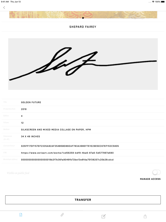 Verisart iPad screenshot 6 - Productivity app