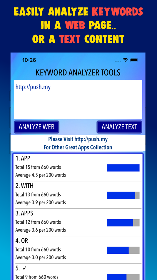 Keyword Analyzer Tools - 1.2 - (iOS)