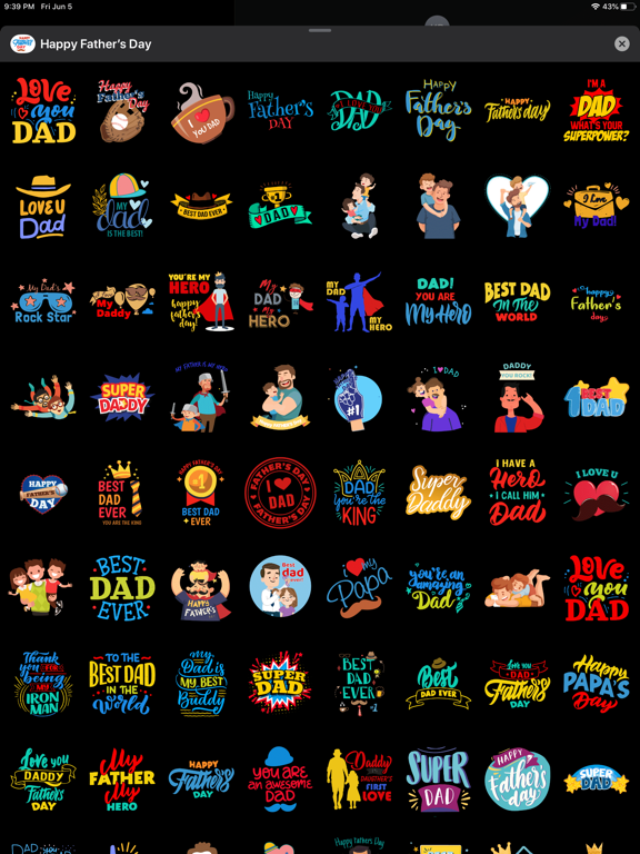 Happy Father’s Day * iPad screenshot 4 - Stickers app
