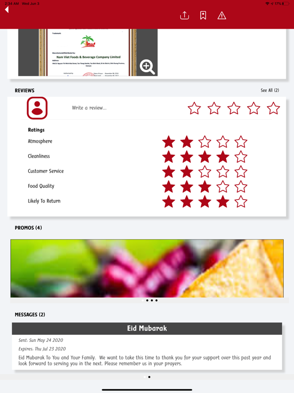 iEatHalal iPad screenshot 8 - Food & Drink app