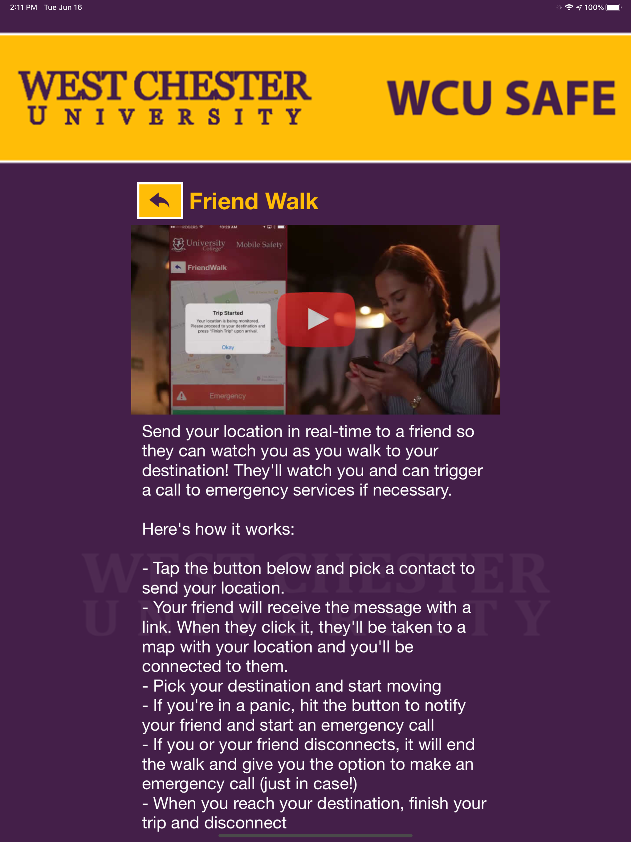 WCU SAFE screenshot 13