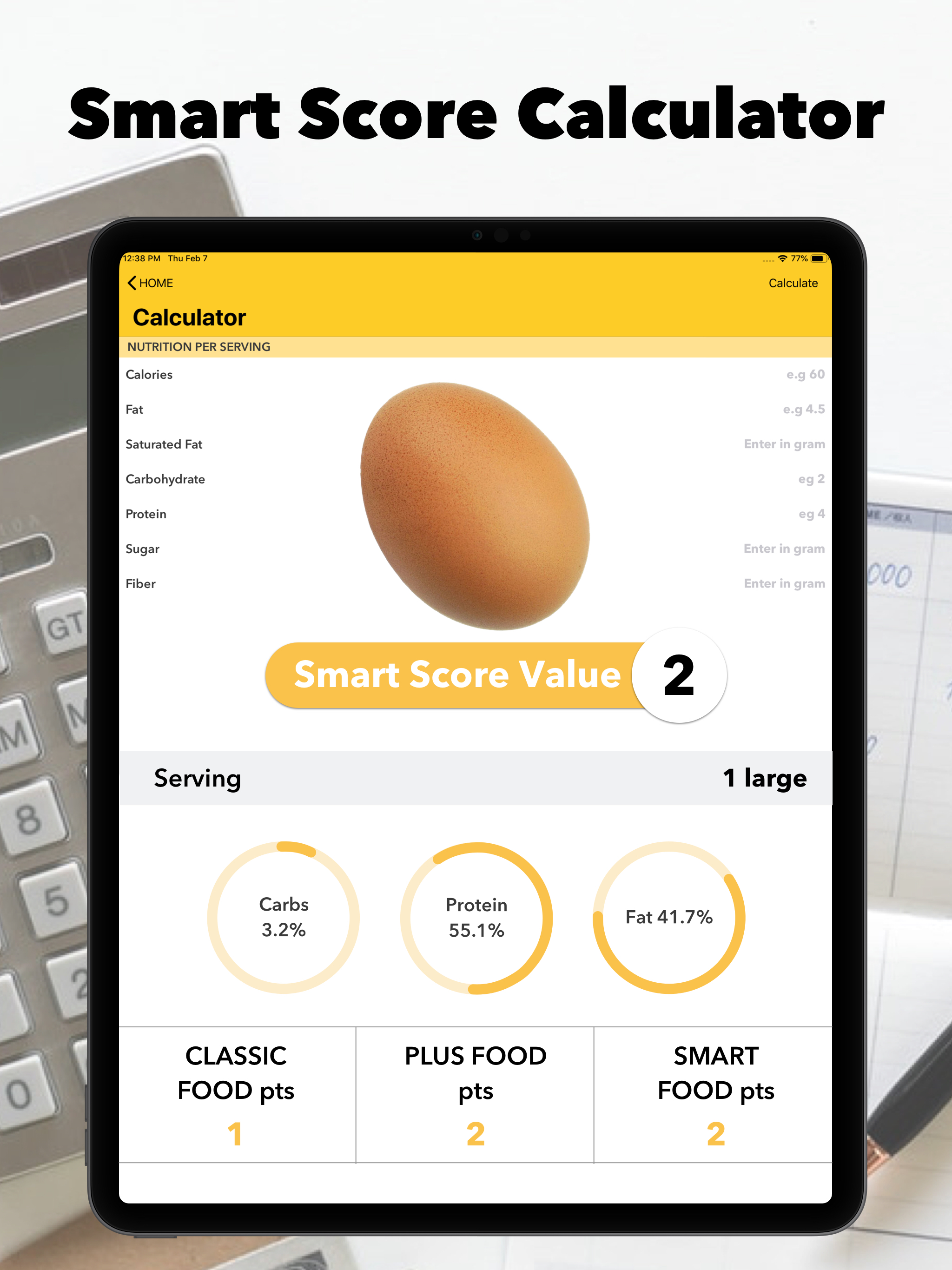 Smart - Food Score Calculator
