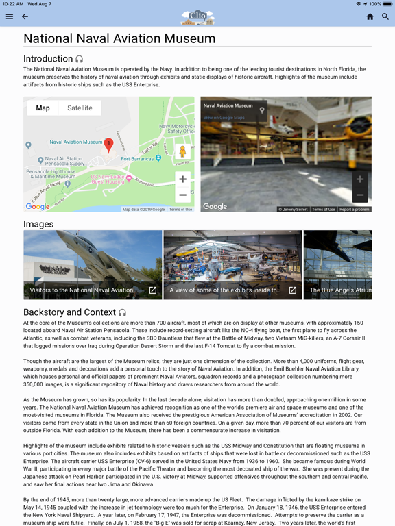 Clio - Your Guide to History iPad screenshot 5 - Travel app