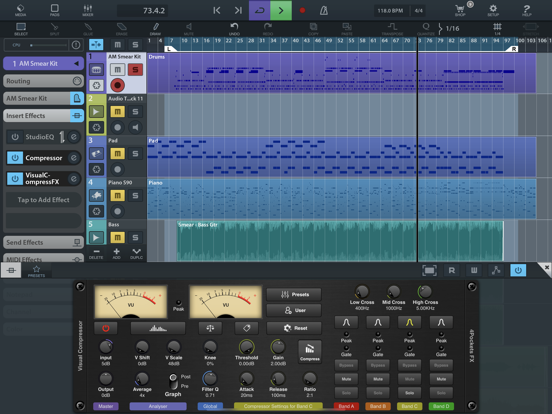 Visual Multi-Band Compressor iPad app afbeelding 5