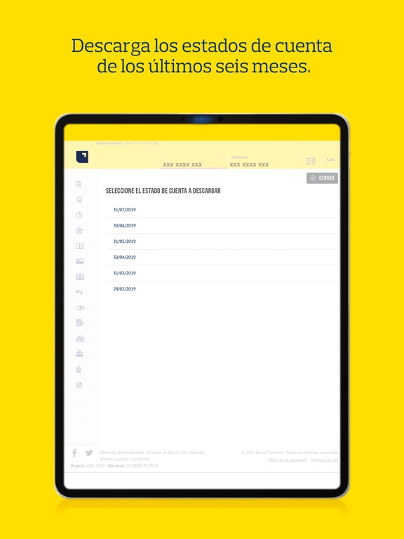Banco Pichincha iPad screenshot