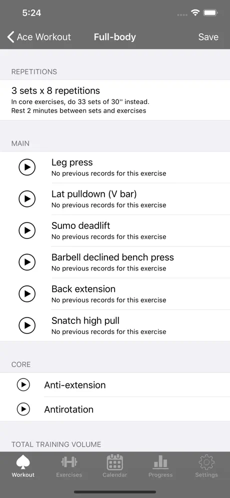 Ace Workout