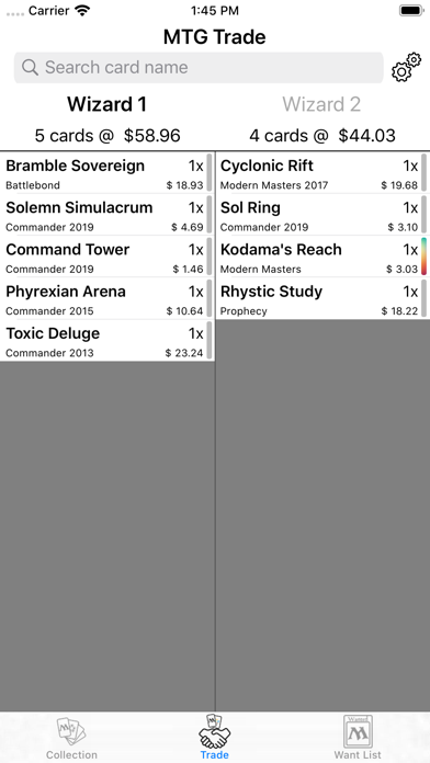 MTG Trade Screenshot