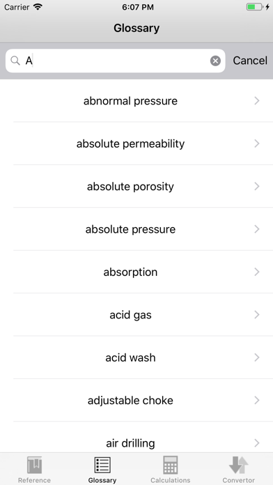 OIL & GAS REFERENCE Screenshot
