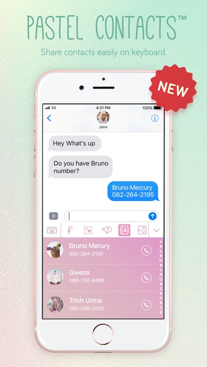 Pastel Keyboard Themes Color screenshot-8