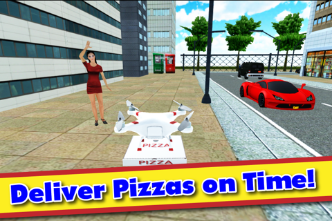 Drone Pizza Delivery 3D - náhled