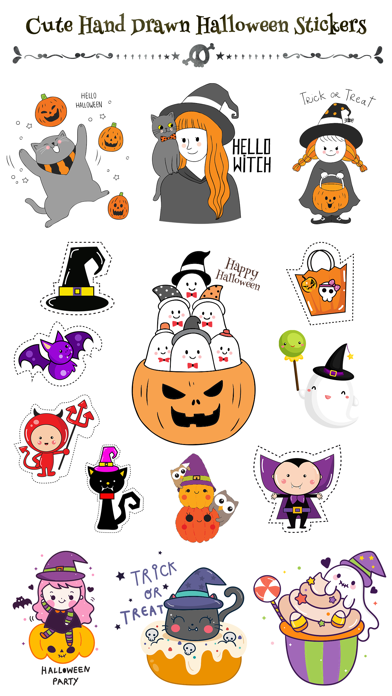260+ Cute Hand Drawn Halloween Screenshot