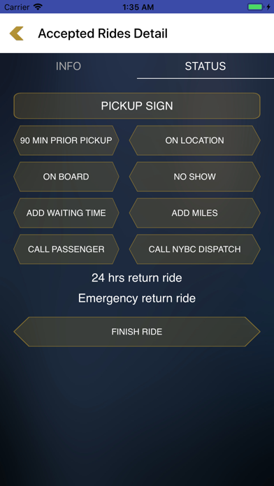 NYBC Chauffeur Screenshot