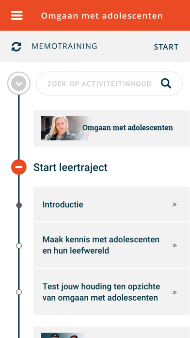 GGZ Ecademy leeromgeving Screenshot