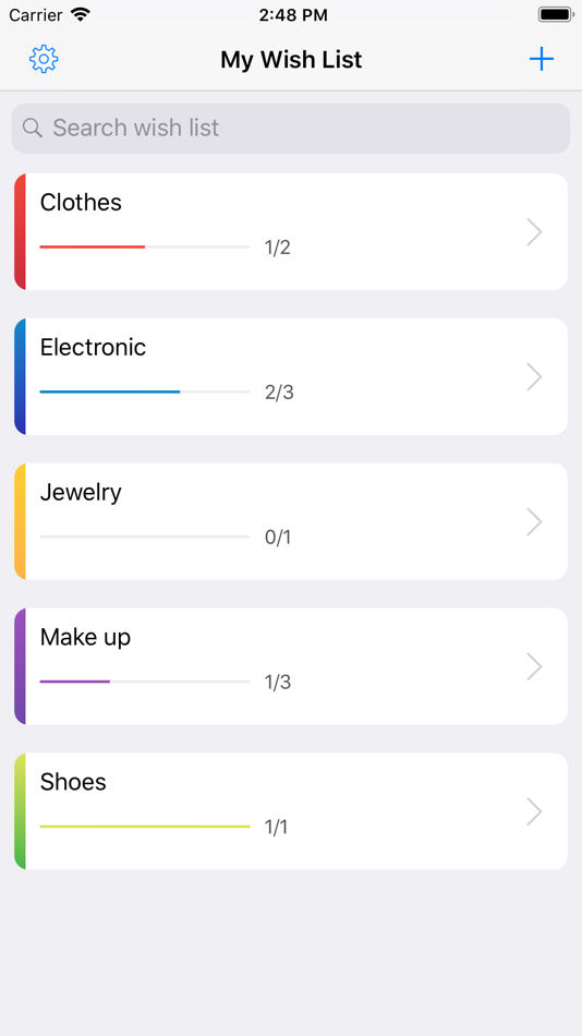 #1. My Wish List -Save your wishes (iOS) 来自: Evelyn Klassen