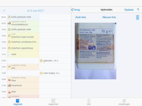 FoodSeeq iPad app afbeelding 4