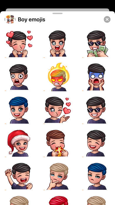 Screenshot #1 pour Boy New Emojis HD