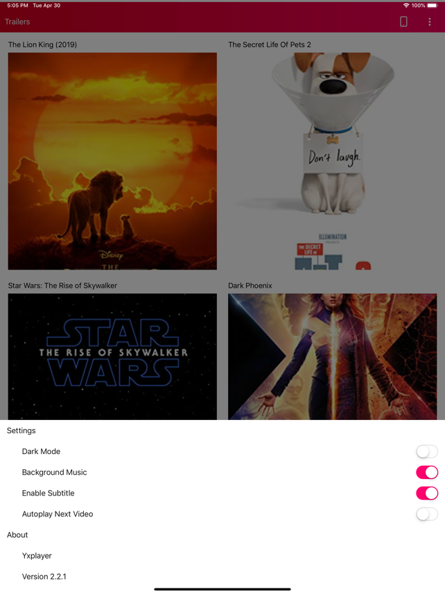 Yxplayer Screenshot