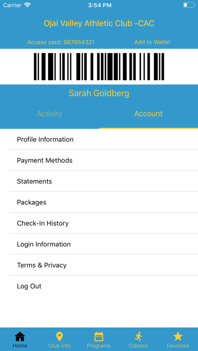Ojai Valley Athletic Club -CAC Screenshot