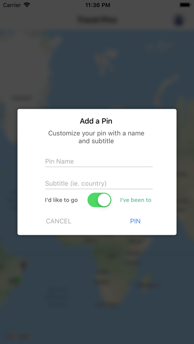 Travel Pins: Track Where Been Screenshot