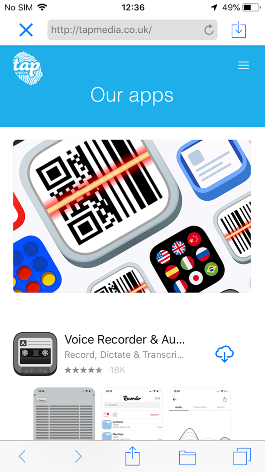 #3. Website Scanner (iOS) Bởi: TapMedia Ltd