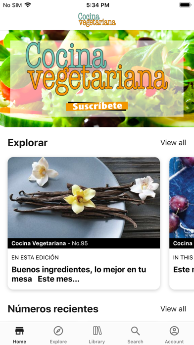 Cocina Vegetariana Screenshot