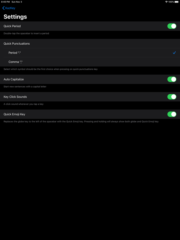 KazKey - best Kazakh keyboard iPad screenshot 5 - Utilities app