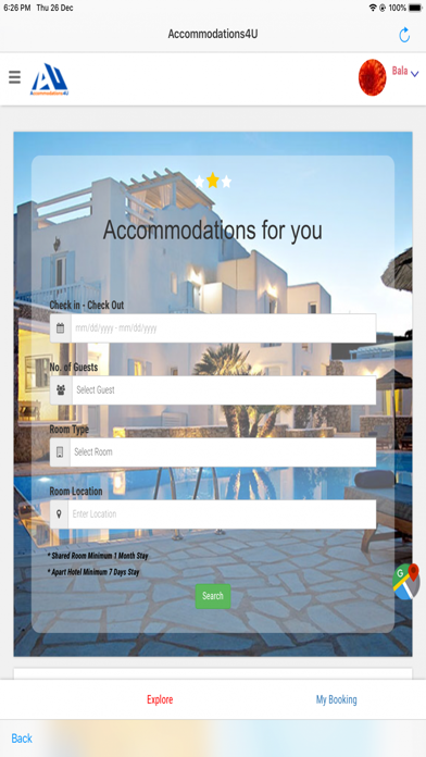Screenshot #1 pour Accommodations4U
