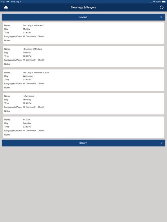 St. Michael's Catholic Church iPad screenshot 6 - Reference app