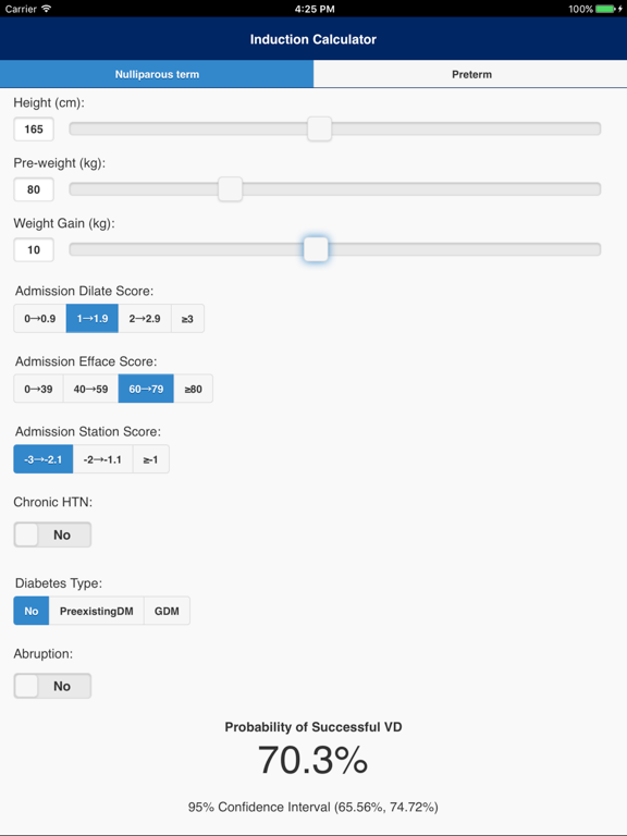 Screenshot #5 pour Obstetric Risk Calculator