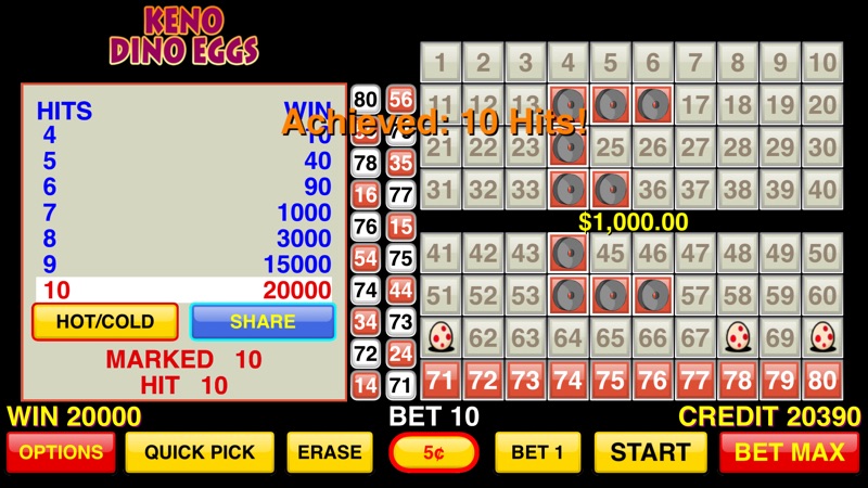 Keno Dino Eggs screenshot 2