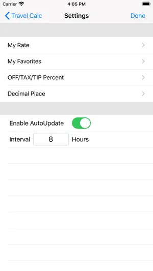 TravelCalc screenshot 2