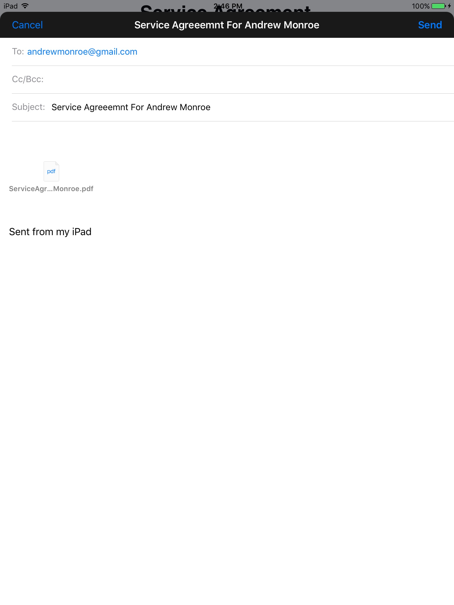 Simple Service Agreement screenshot 3