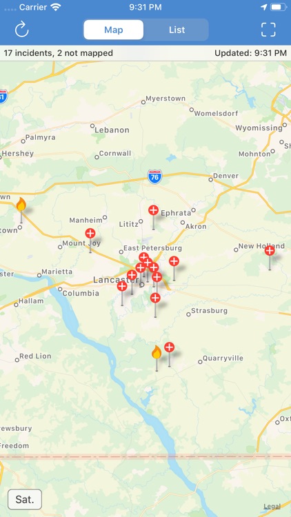 Lancaster County Incidents+