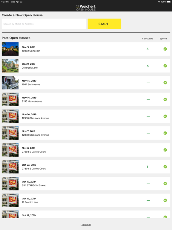 Weichert Open House iPad screenshot 2 - Productivity app