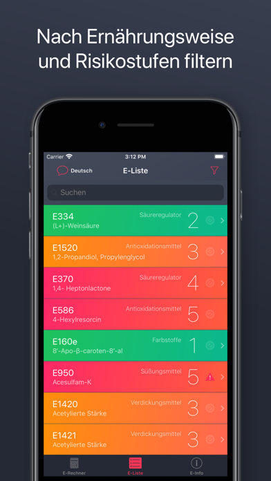 E Nummern app screenshot 4