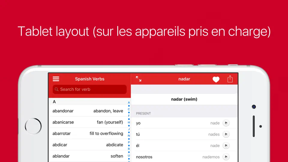 Capture d'écran de Verbes Espagnol sur iPhone 6