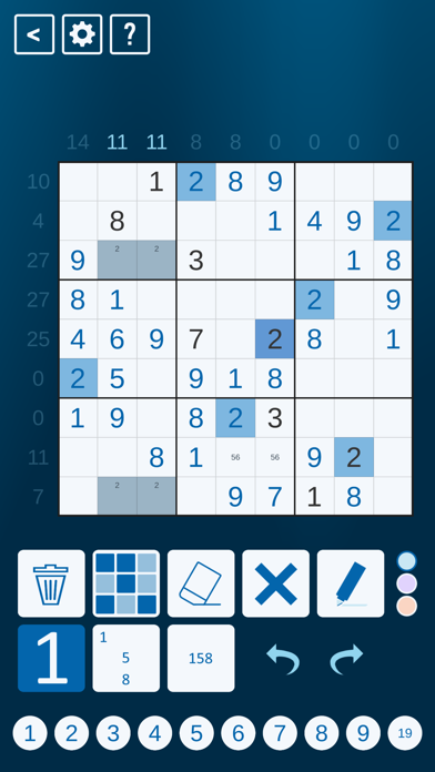 Sandwich Sudoku Screenshot