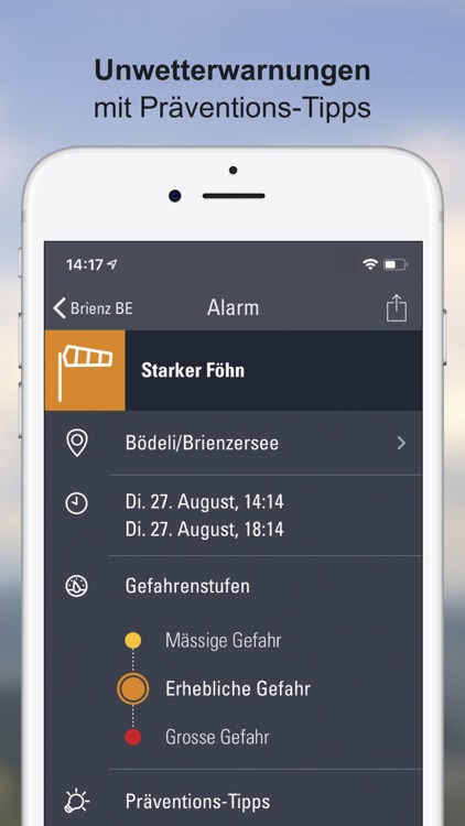 Wetter-Alarm: Wetter Schweiz screenshot-3