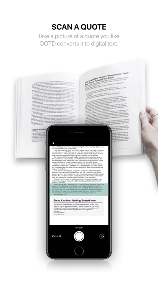 #5. QOTD: Read, Scan & Save Quotes (iOS) 게시자: Pascal Andraos