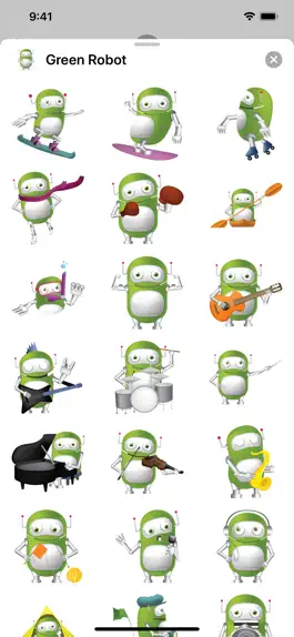 Game screenshot Green Robot Stickers hack