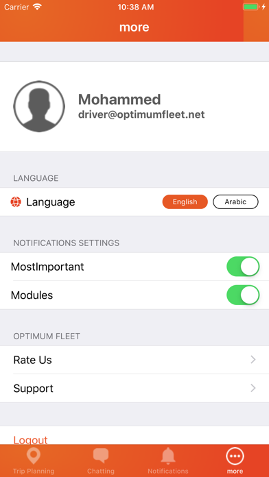Optimum Fleet iPhone screenshot 4 - Business app
