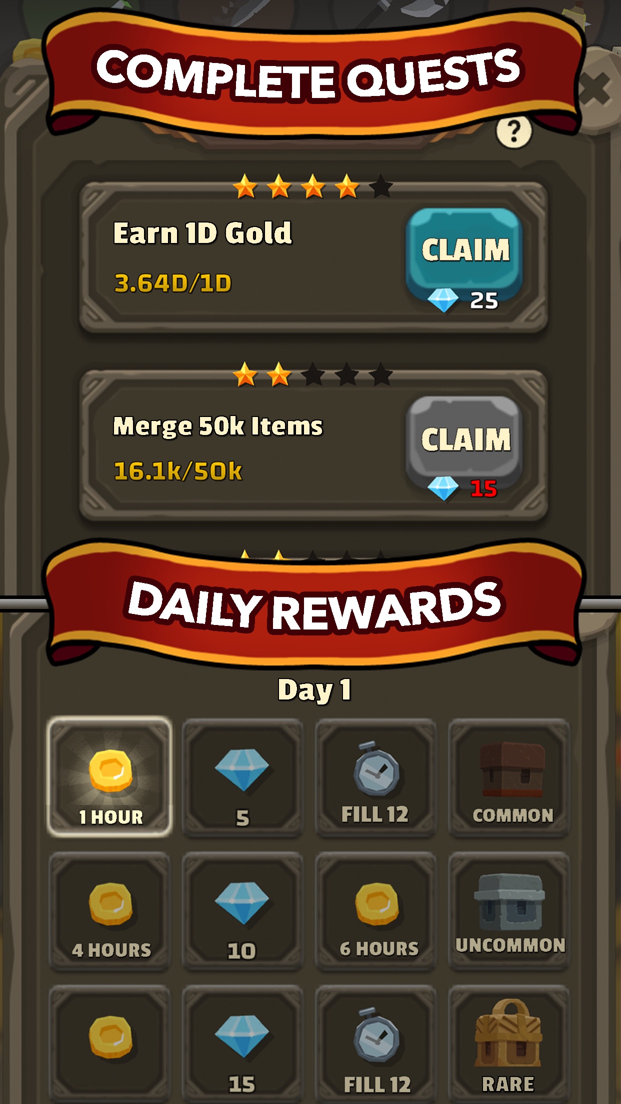 Screenshot 3 of Blacksmith - Merge Idle RPG