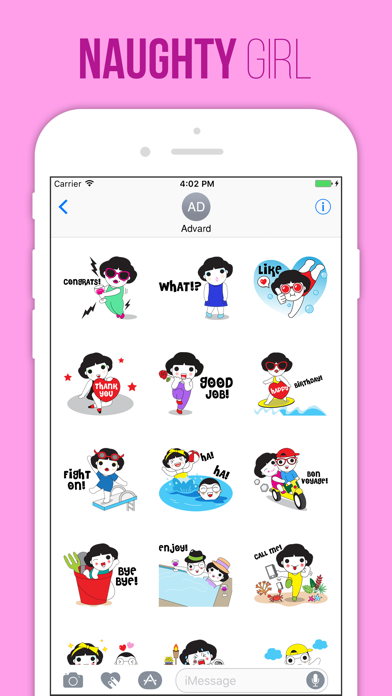 How to cancel & delete Naughty Girl Stickers from iphone & ipad 3